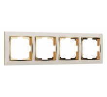 Рамка на 4 поста Werkel Snabb (слоновая кость/золото) W0041932