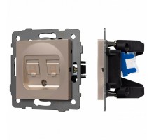 Розетка двойная RJ-12 и Ethernet RJ-45, без рамки Arlight SCT 049850