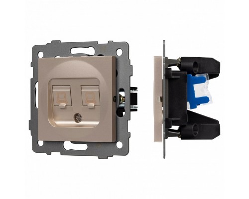 Розетка двойная RJ-12 и Ethernet RJ-45, без рамки Arlight SCT 049850