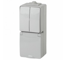 Блок с розеткой и выключателем Эра Эра Эксперт 11-7608-03