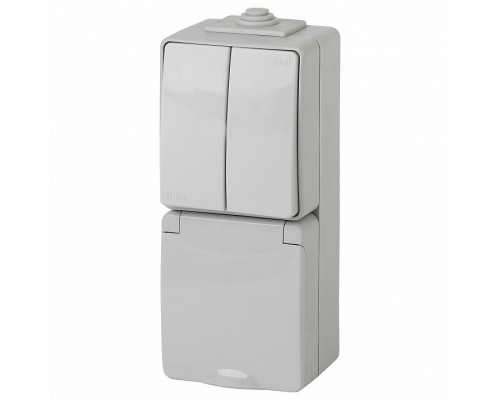 Блок с розеткой и выключателем Эра Эра Эксперт 11-7608-03