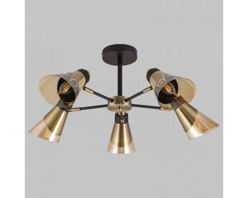 Люстра на штанге Imex MD.51902 MD.51902-5-S-BK+AB Люстра на штанге Imex MD.51902 MD.51902-5-S-BK+AB
