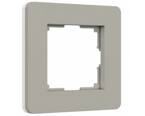 Рамка на 1 пост Werkel Split (дымчатый/белый, soft-touch) W0013067
