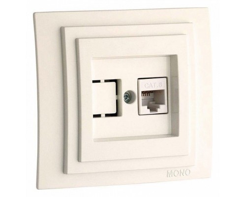 Розетка Ethernet RJ-45 Mono Electric Larissa 103-010105-125 Розетка Ethernet RJ-45 Mono Electric Larissa 103-010105-125