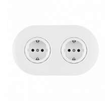 Розетка с заземлением и со шторкой Arte Milano SET08-2 SET08-2-40-1x2 white