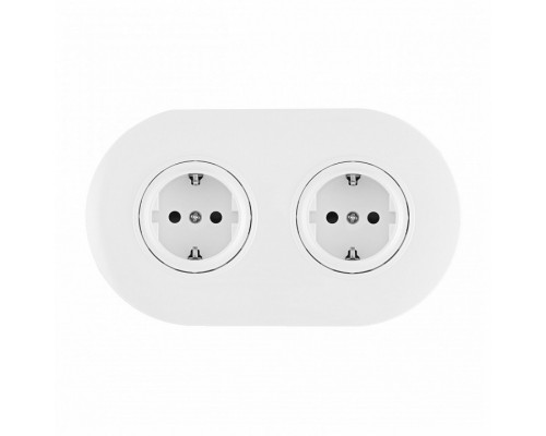 Розетка с заземлением и со шторкой Arte Milano SET08-2 SET08-2-40-1x2 white