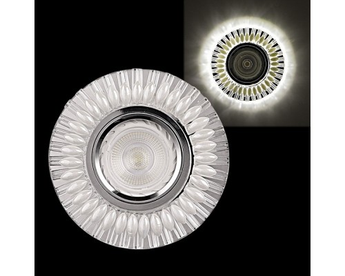 Встраиваемый светильник 16168-9.0-001GP MR16+LED3W WT/CL