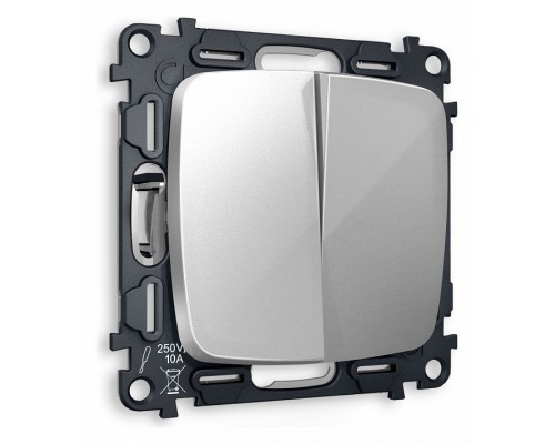 Выключатель двухклавишный без рамки Ambrella Volt Quant MO403010