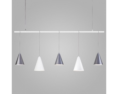 Подвесной светильник Eurosvet Castle 50088/5 белый/серебро