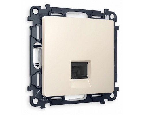 Розетка Ethernet RJ-45 и со шторками, без рамки Ambrella Volt Quant MA332010