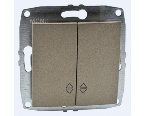Выключатель проходной двухклавишный без рамки Mono Electric Despina / Larissa 500-002323-111 Выключатель проходной двухклавишный без рамки Mono Electric Despina / Larissa 500-002323-111