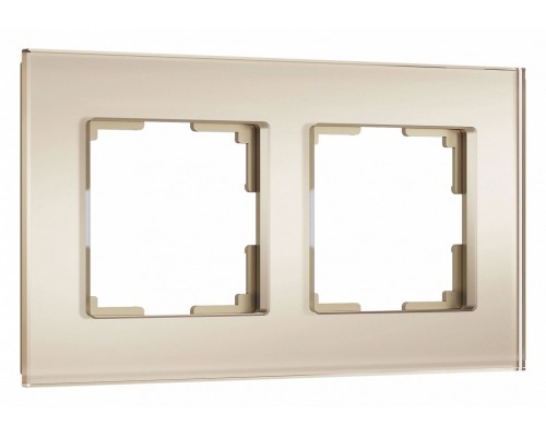 Рамка на 2 поста Werkel Senso (шампань, стекло soft-touch) W0023111 Рамка на 2 поста Werkel Senso (шампань, стекло soft-touch) W0023111
