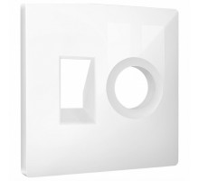 Накладка для ТВ-розетки и RJ-11 или RJ-45 Ambrella Volt ALFA AP1125