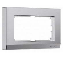 Рамка для двойной розетки Werkel Stark (серебряный матовый) W0081865
