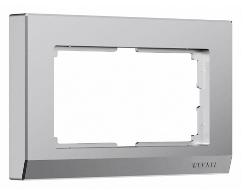Рамка для двойной розетки Werkel Stark (серебряный матовый) W0081865