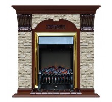 Комплект из электрокамина напольного и портала (106.5x36.5x98 см) Арочный ГО Fobos BR АР000050