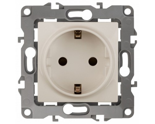 Розетка с заземлением, без рамки Эра Эра 12 12-2111-02