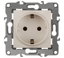 Розетка с заземлением и со шторкой, без рамки Эра Эра 12 12-2102-02
