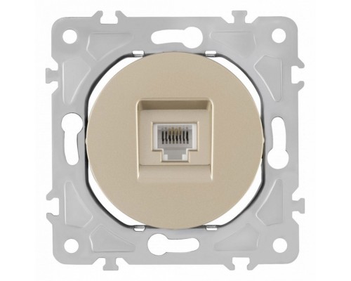 Розетка Ethernet RJ-45 без рамки Arte Milano am-202 202.45-1.shampan Розетка Ethernet RJ-45 без рамки Arte Milano am-202 202.45-1.shampan