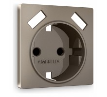 Накладка для розетки с заземлением и со шторками и 2хUSB type A Ambrella Volt Quant AP6390