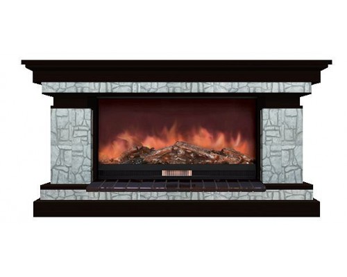 Комплект из электрокамина напольного и портала (143x45x80 см) Брайтон Старый Город Premier S86 БР000011