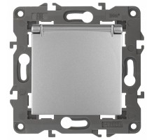 Розетка с заземлением и со шторкой, без рамки с крышкой Эра Эра Elegance 14-2103-03