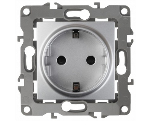 Розетка с заземлением, без рамки Эра Эра 12 12-2101-03