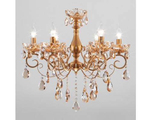 Подвесная люстра Eurosvet Escada 10109/6 бронза/тонированный хрусталь Strotskis