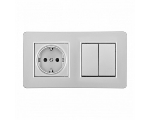 Блок с выключателями двухклавишными Arte Milano SET16-2 SET16-2-40-1-30-2 silver