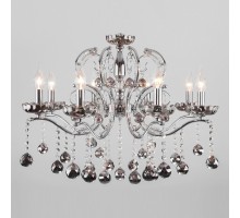 Подвесная люстра Eurosvet Brezza 10107/8 хром/дымчатый хрусталь Strotskis