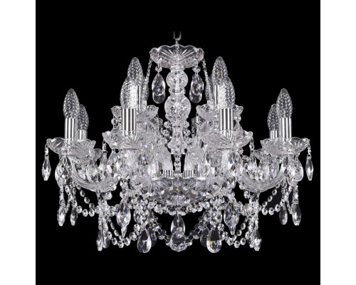 Подвесная люстра Bohemia Ivele Crystal 1411 1411/8+4/195/Ni Подвесная люстра Bohemia Ivele Crystal 1411 1411/8+4/195/Ni