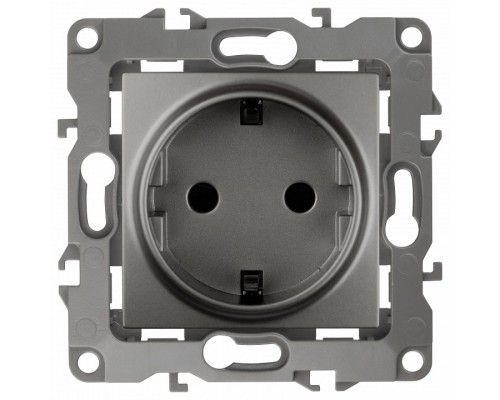 Розетка с заземлением, без рамки Эра Эра 12 12-2101-12