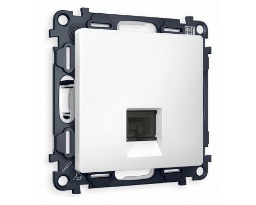 Розетка Ethernet RJ-45 и со шторками, без рамки Ambrella Volt Quant MA132010 Розетка Ethernet RJ-45 и со шторками, без рамки Ambrella Volt Quant MA132010