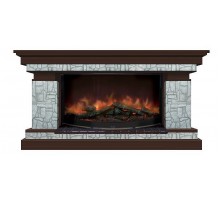 Комплект из электрокамина напольного и портала (143x45x80 см) Брайтон Старый Город Rondo 86 БР000027