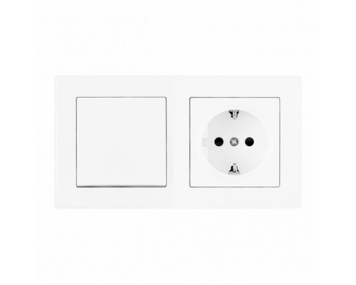 Блок с розеткой и выключателем Arte Milano SET06-2 SET06-2-30-1-40-1 White