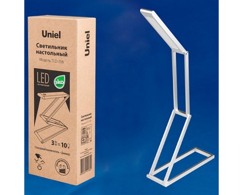 Настольная лампа офисная Uniel TLD-556 TLD-556 Silver/LED/105Lm/6500K Настольная лампа офисная Uniel TLD-556 TLD-556 Silver/LED/105Lm/6500K