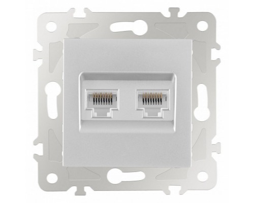 Розетка Ethernet RJ-45 без рамки Arte Milano am-203 203.45-2.silver Розетка Ethernet RJ-45 без рамки Arte Milano am-203 203.45-2.silver