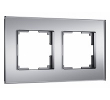 Рамка на 2 поста Werkel Senso (серебряный, стекло soft-touch) W0023106