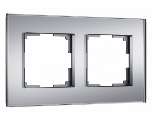 Рамка на 2 поста Werkel Senso (серебряный, стекло soft-touch) W0023106 Рамка на 2 поста Werkel Senso (серебряный, стекло soft-touch) W0023106