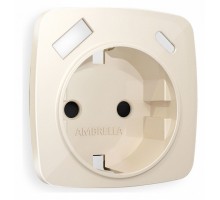 Накладка для розетки с заземлением и со шторками и 2хUSB type A и C Ambrella Volt Quant OP3100