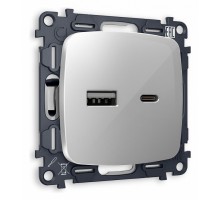 Розетка 2хUSB type A и C без рамки Ambrella Volt Quant MO411010
