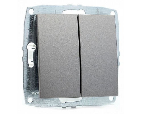Выключатель двухклавишный без рамки Mono Electric Despina / Larissa 500-002425-102 Выключатель двухклавишный без рамки Mono Electric Despina / Larissa 500-002425-102