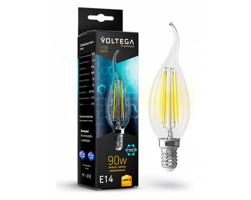 Лампа светодиодная Voltega Candle wind 9W Graphene E14 7Вт 2800K 7132 Лампа светодиодная Voltega Candle wind 9W Graphene E14 7Вт 2800K 7132