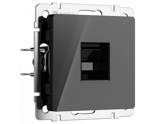 Розетка Ethernet RJ-45 без рамки Werkel черный акрил W1181048 Розетка Ethernet RJ-45 без рамки Werkel черный акрил W1181048