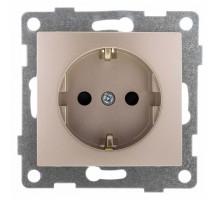 Розетка с заземлением и со шторкой, без рамки Gusi Electric BRAVO С10Р4-027