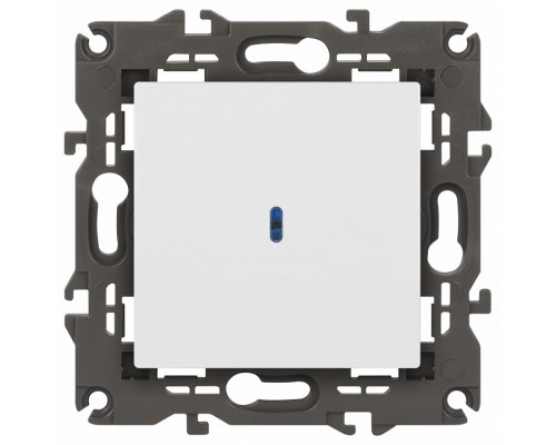 Выключатель одноклавишный с подсветкой без рамки Эра Эра Elegance 14-1102-01М