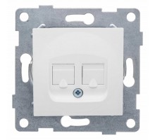Розетка двойная телефонная RJ-12 Gusi Electric UGRA С11Т2-001