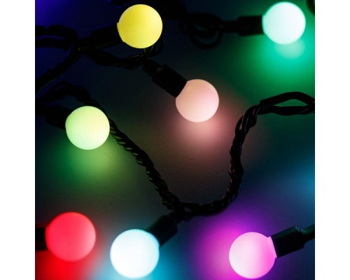 Гирлянда нить [10 м] Ball ARD-BALL-PRO-D23-10000-BLACK-80LED RGB (230V, 7W)