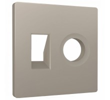 Накладка для ТВ-розетки и RJ-11 или RJ-45 Ambrella Volt ALFA AP3725