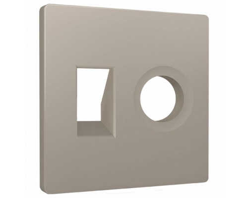 Накладка для ТВ-розетки и RJ-11 или RJ-45 Ambrella Volt ALFA AP3725